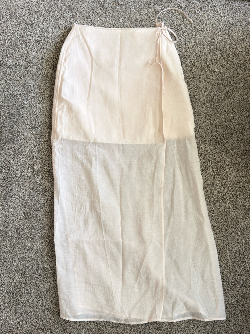 Anthropology Light Pink Sheer Maxi Skirt - Picture 3 of 5